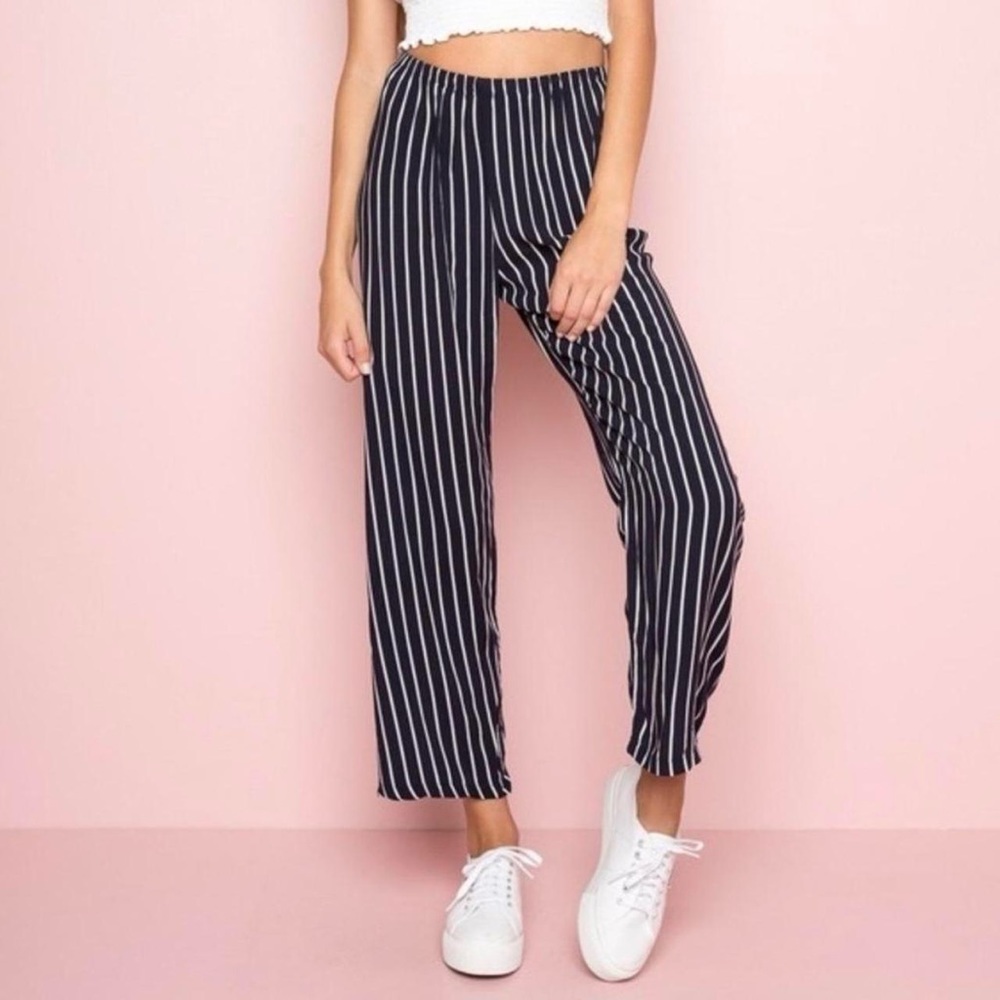 Brandy Melville Stripe Cotton Elastic Loose Bottoms